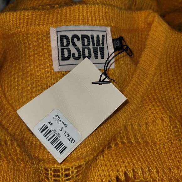 NWT BSBW Marigold Peak-a-boo Stripe Sweater Size XS - Picture 5 of 6